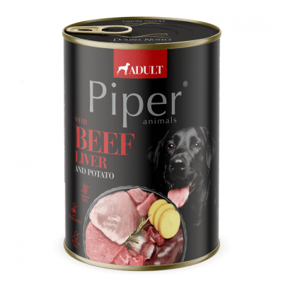Piper Adult Dog консервирана храна за кучета с телешки дроб и картофи, 400 г