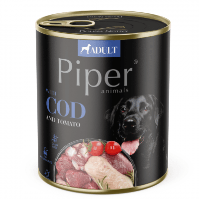 Piper Adult Dog консервирана храна за кучета с треска и домати, 800 г