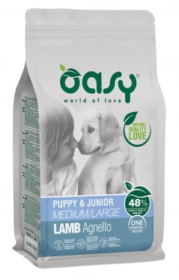 Храна за кучета Oasy Lamb Monoprotein Puppy&Junior с агнешко за всички породи до 12 месеца
