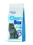 Clean Box Super Premium Котешка тоалетна натурал, фин бял бентонит, 3 х 5 л